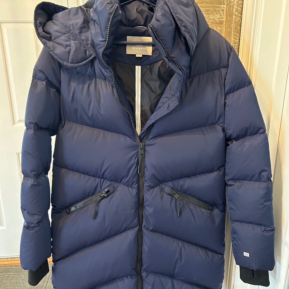 Sonia & Kyo Women’s Wendelle Above-Knee Length Down Coat - size Small, New